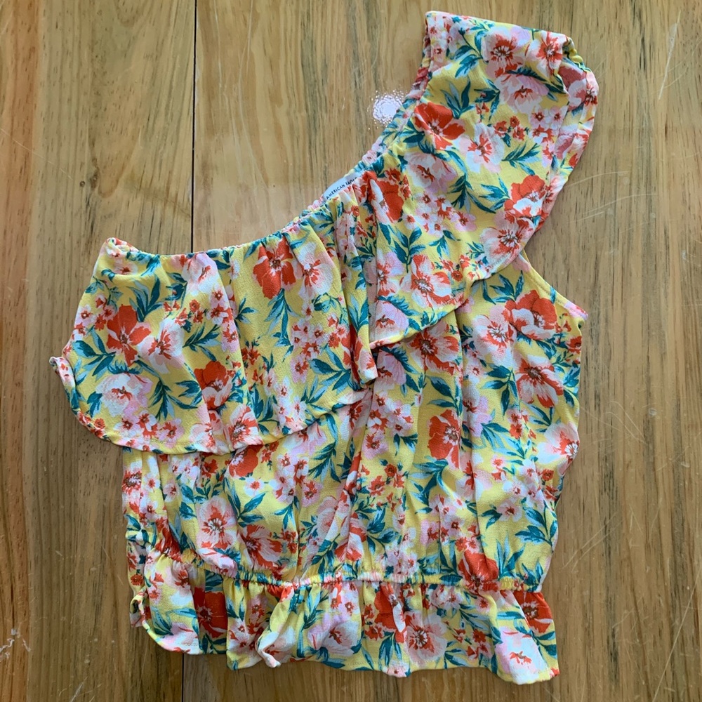 AE Ruffled One Shoulder Bubble Top - Picture 3 of 4